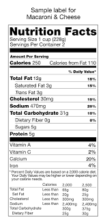Nutrition Facts 1 nutrition facts